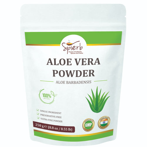 Mixing Spierb Aloe Vera powder with brown sugar for a scalp scrub