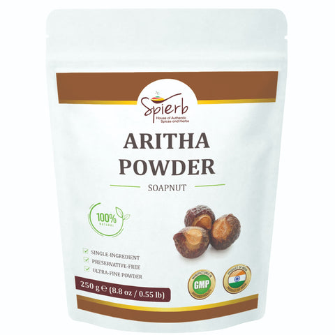 Spierb 100% Pure Aritha Powder for natural hair wash and scalp cleansing.