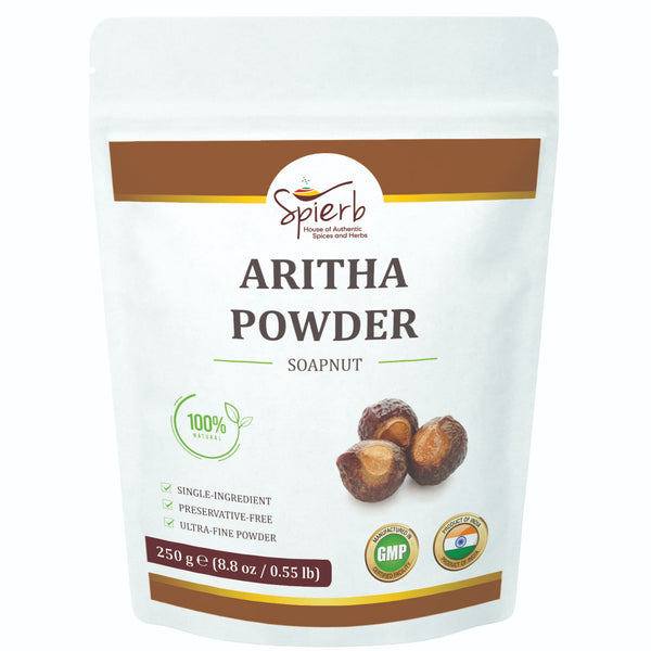 Spierb 100% Pure Aritha Powder for natural hair wash and scalp cleansing.