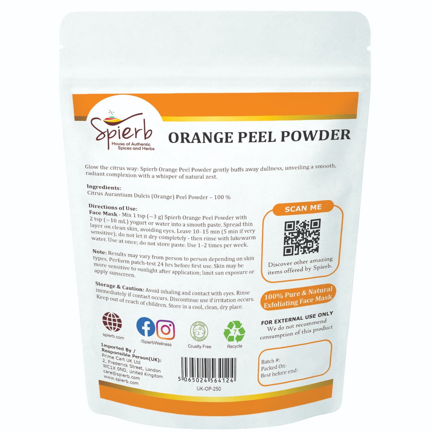 Spierb Orange Peel Powder